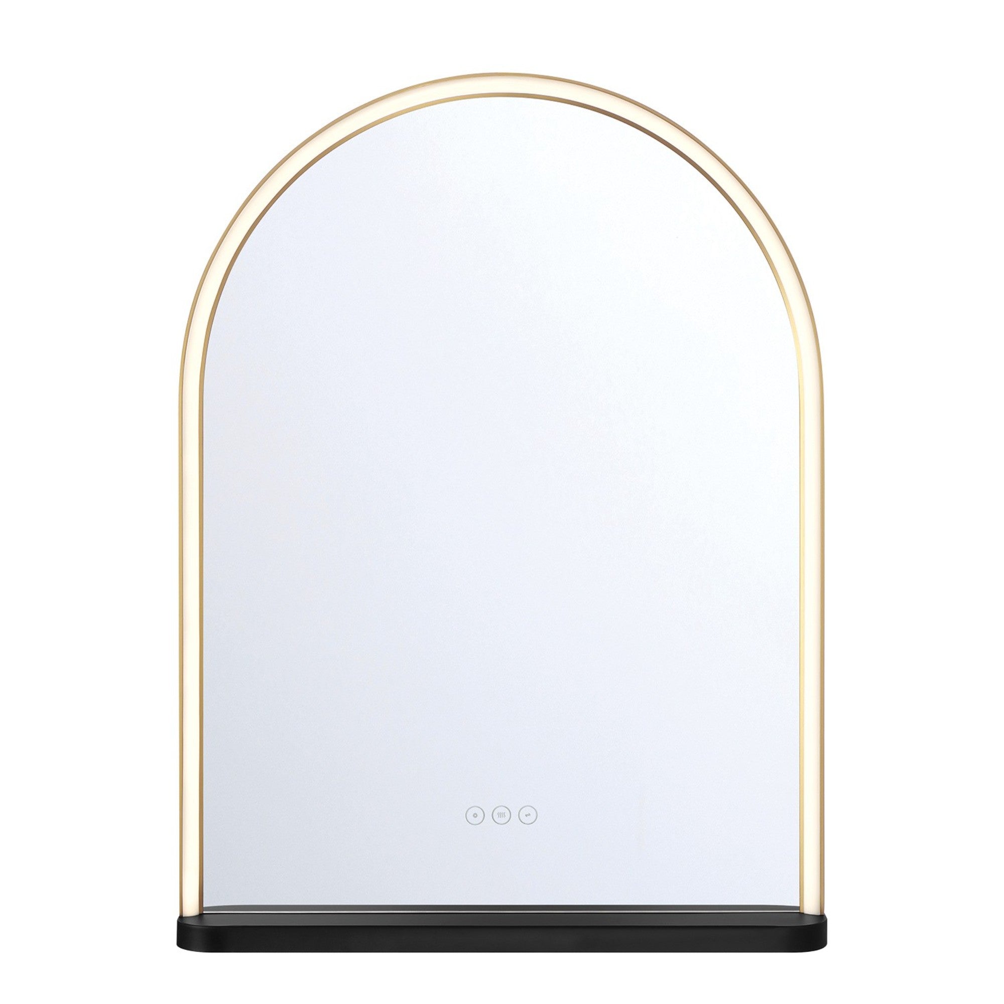 Serin 32" LED Mirror, Gold & Black Finish - Bees Lighting