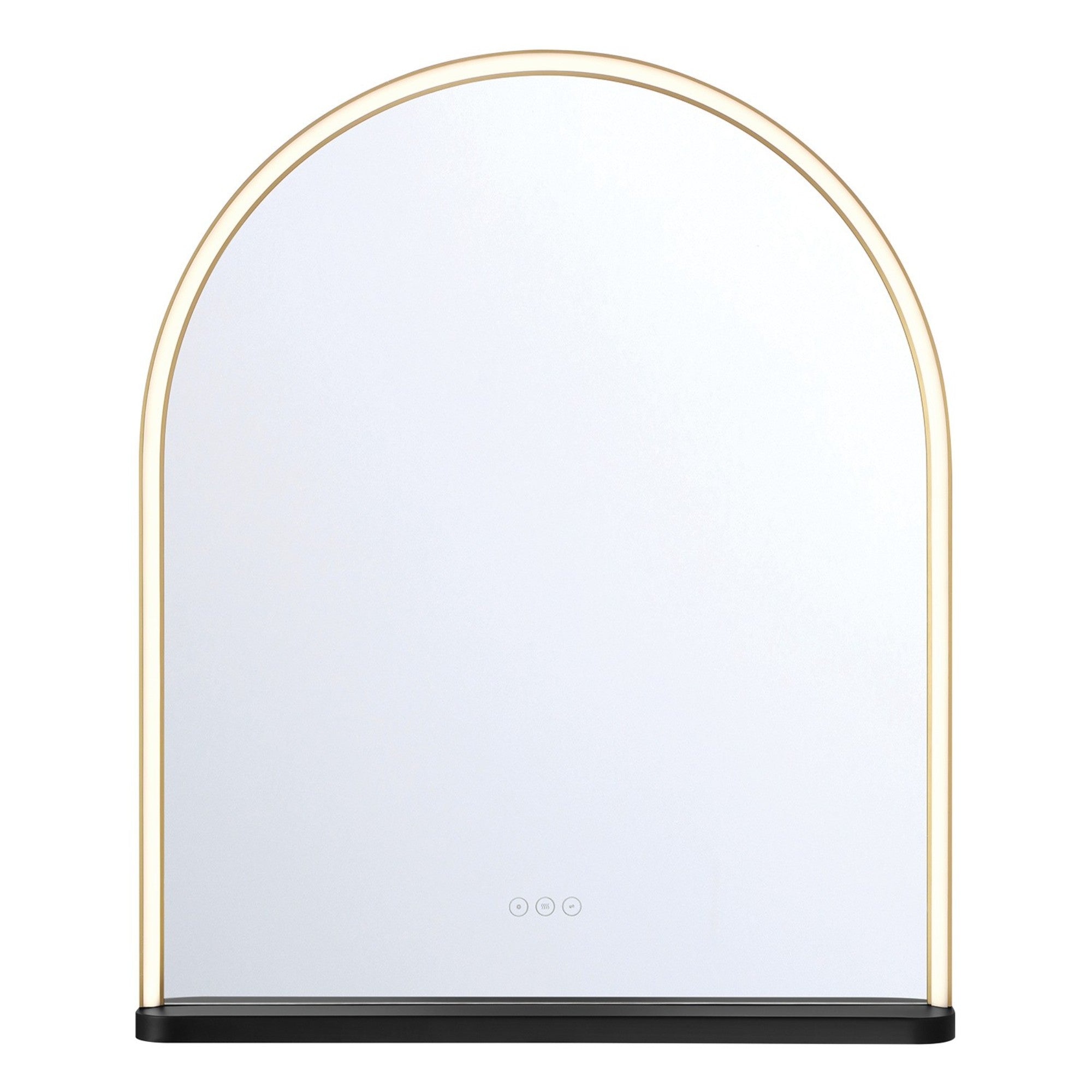 Serin 36" LED Mirror, Gold & Black Finish - Bees Lighting