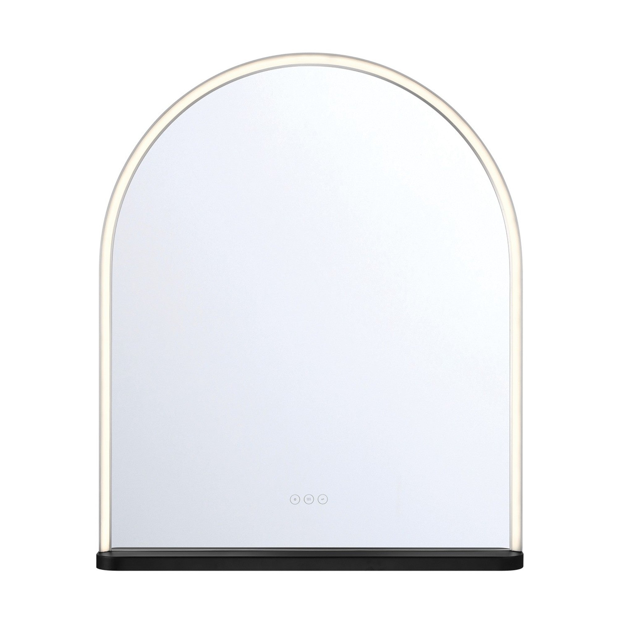 Serin 36" LED Mirror, Satin Nickel & Black Finish - Bees Lighting