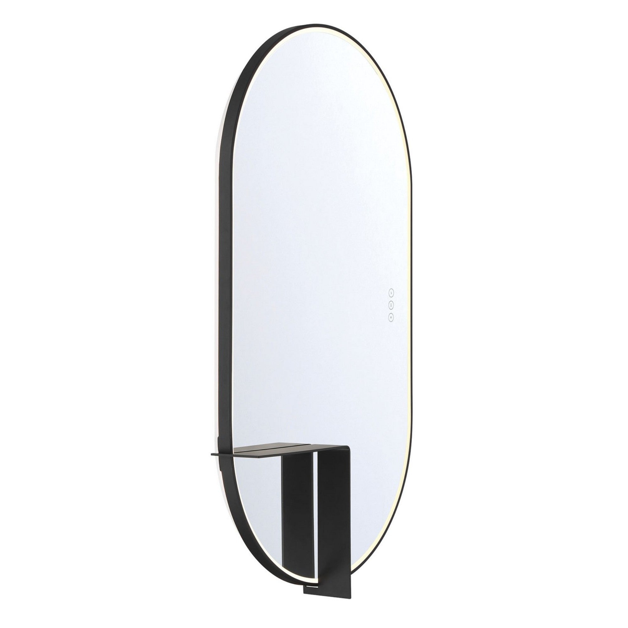 Linden 42" LED Mirror, Black Finish - Bees Lighting