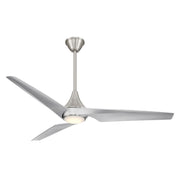 Switch 60" 3-Blade LED Smart Dual Mount Ceiling Fan, Brushed Nickel - Bees Lighting