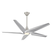 Switch 60" 5-Blade LED Smart Dual Mount Ceiling Fan, Brushed Nickel - Bees Lighting