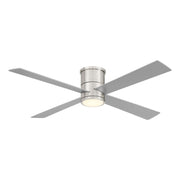 Falco Flush 54" LED Flush Mount Ceiling Fan, Brushed Nickel - Bees Lighting