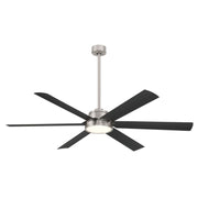 Cairo 65" Nickel Smart Ceiling Fan with Light - Bees Lighting