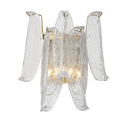 Regent 13" 2-Light Wall Sconce, Legacy Brass with White Glass Finish - Bees Lighting