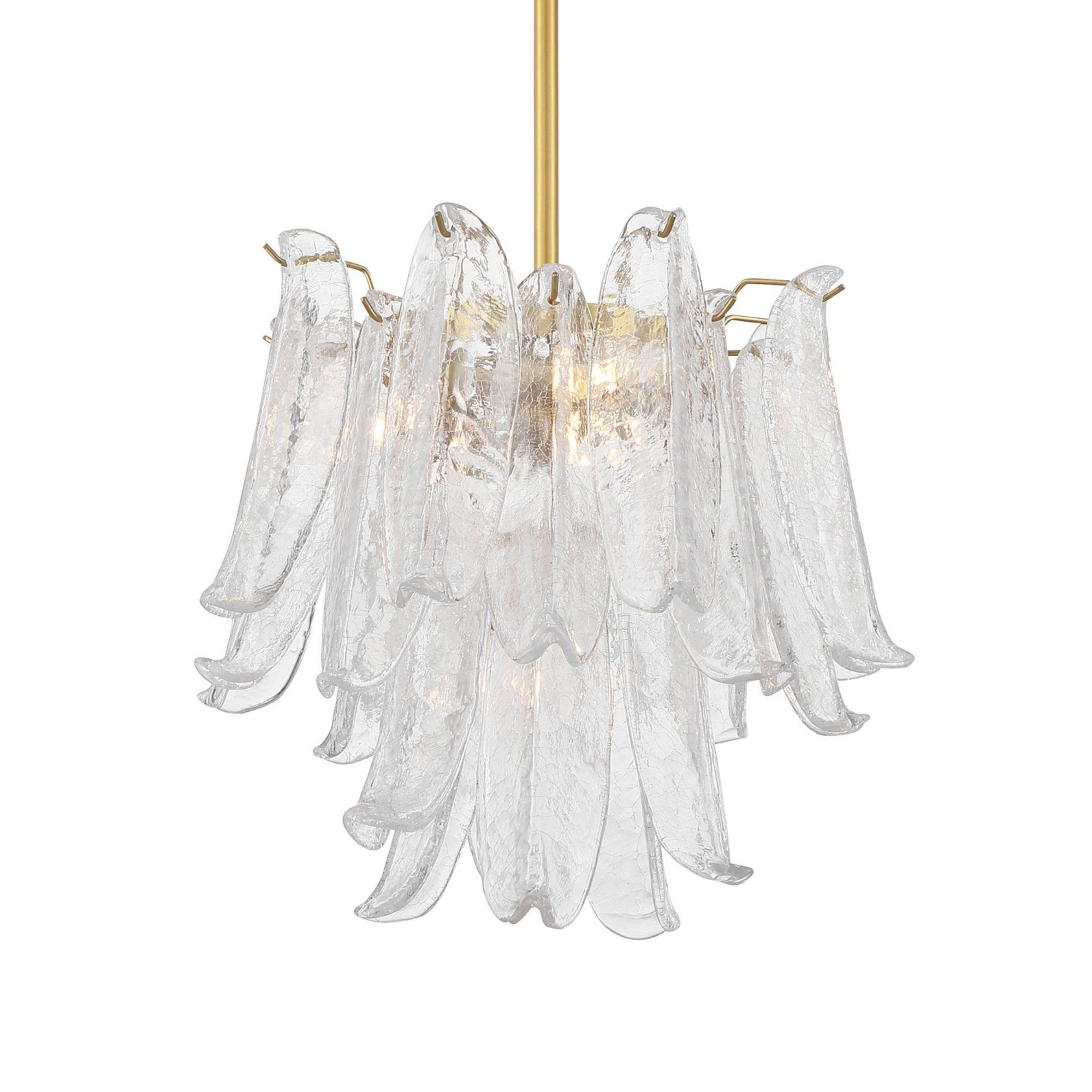 Regent 18" 4-Light Chandelier, Legacy Brass with White Glass Finish - Bees Lighting