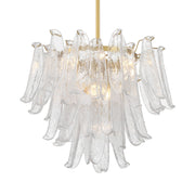 Regent 23" 9-Light Chandelier, Legacy Brass with White Glass Finish - Bees Lighting