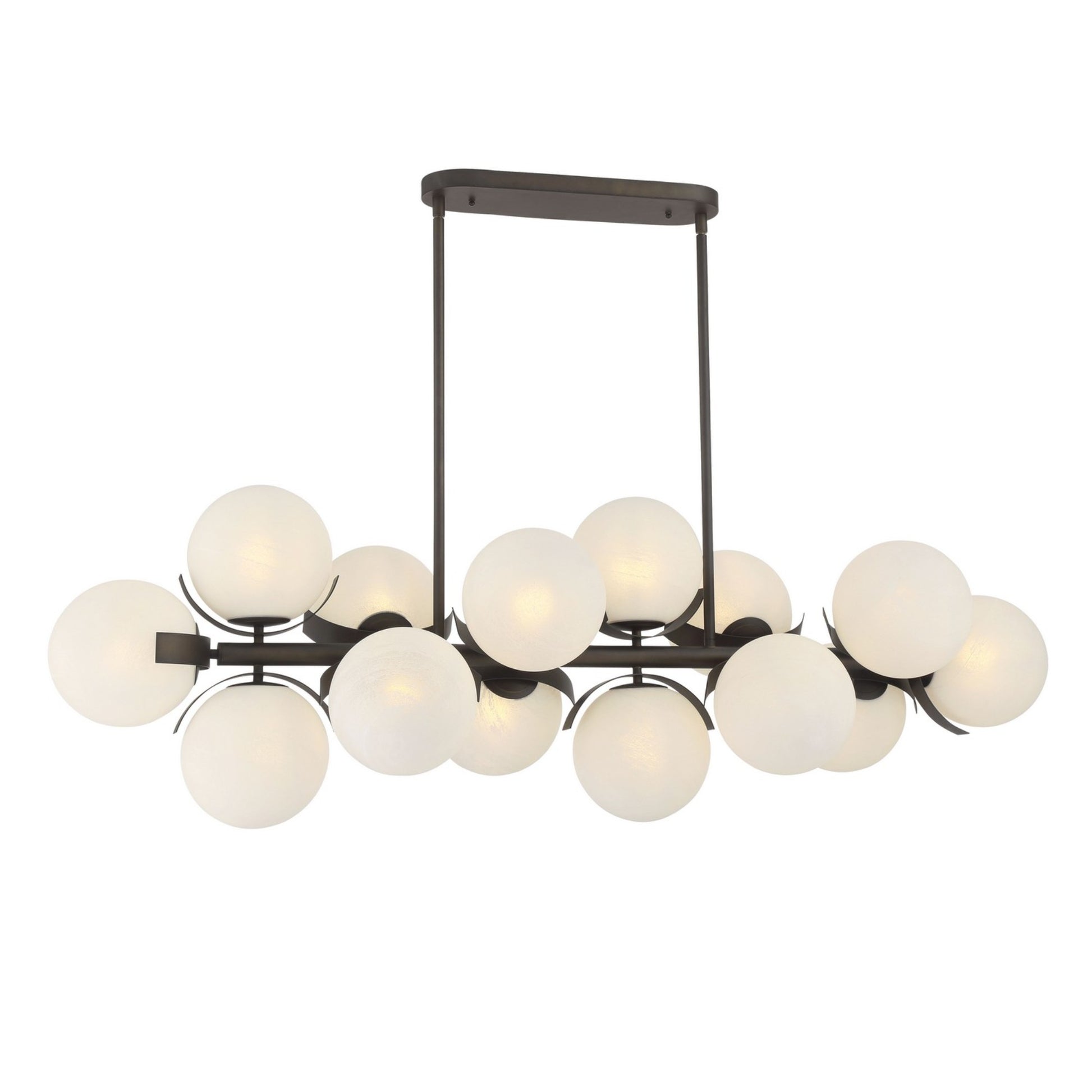 Vino 57" 14-Light Island Light, Dark Bronze Finish - Bees Lighting