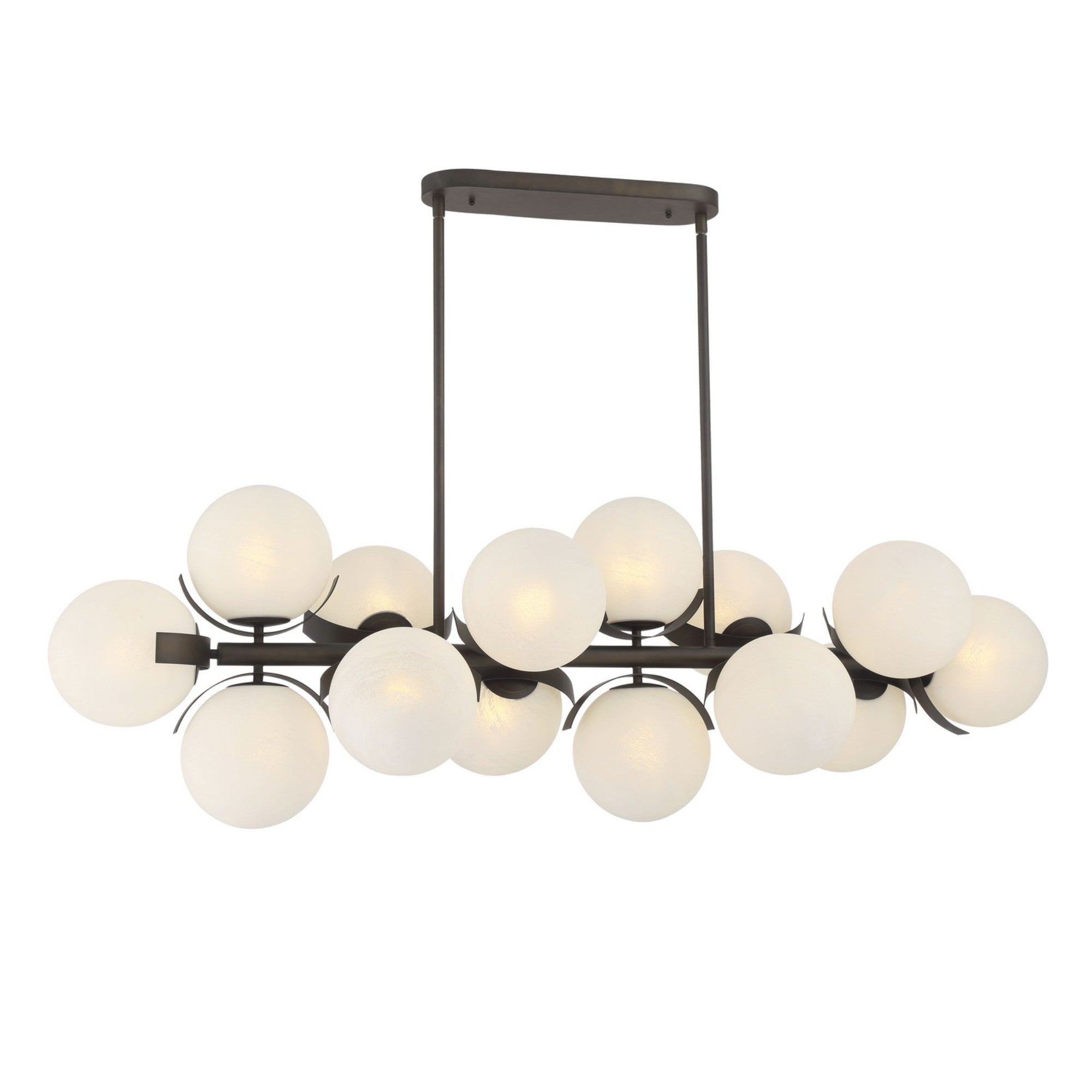 Vino 57" 14-Light Island Light, Dark Bronze Finish - Bees Lighting