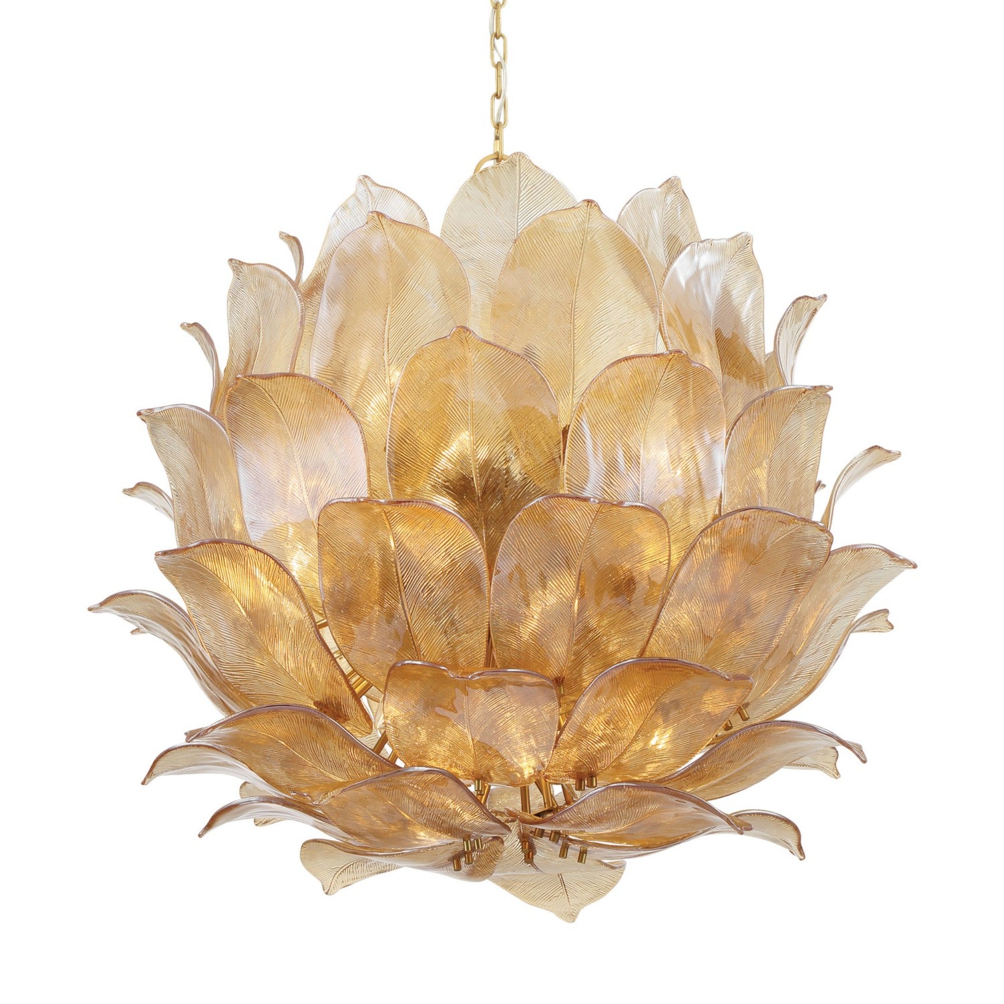 Orchid 36" 24-Light Pendant, Legacy Brass Finish - Bees Lighting