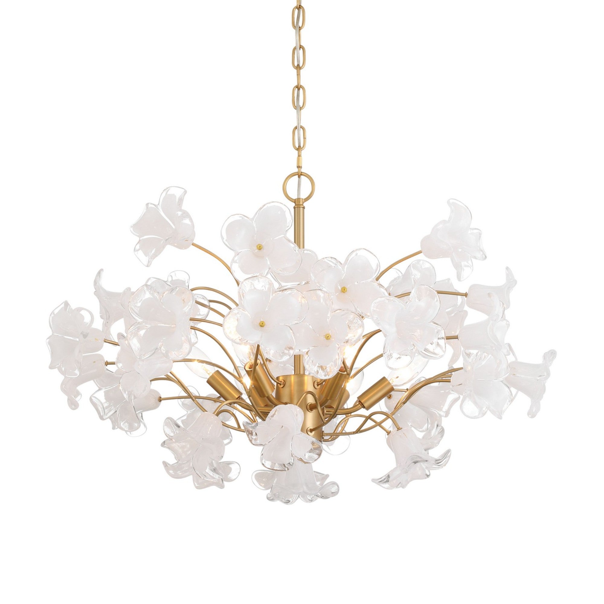 Bloome 29" 6-Light Chandelier, Legacy Brass Finish - Bees Lighting