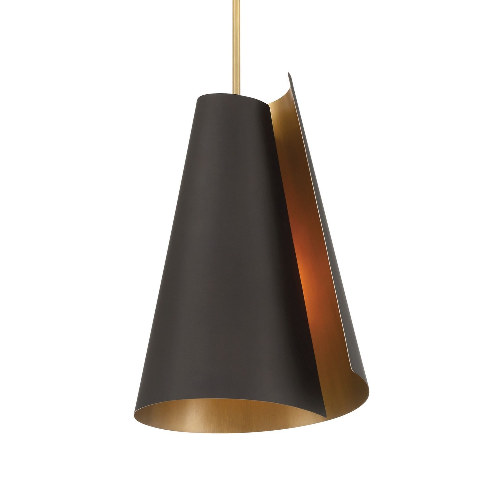 Hillcrest 23" Pendant, Legacy Brass & Dark Bronze Finish - Bees Lighting