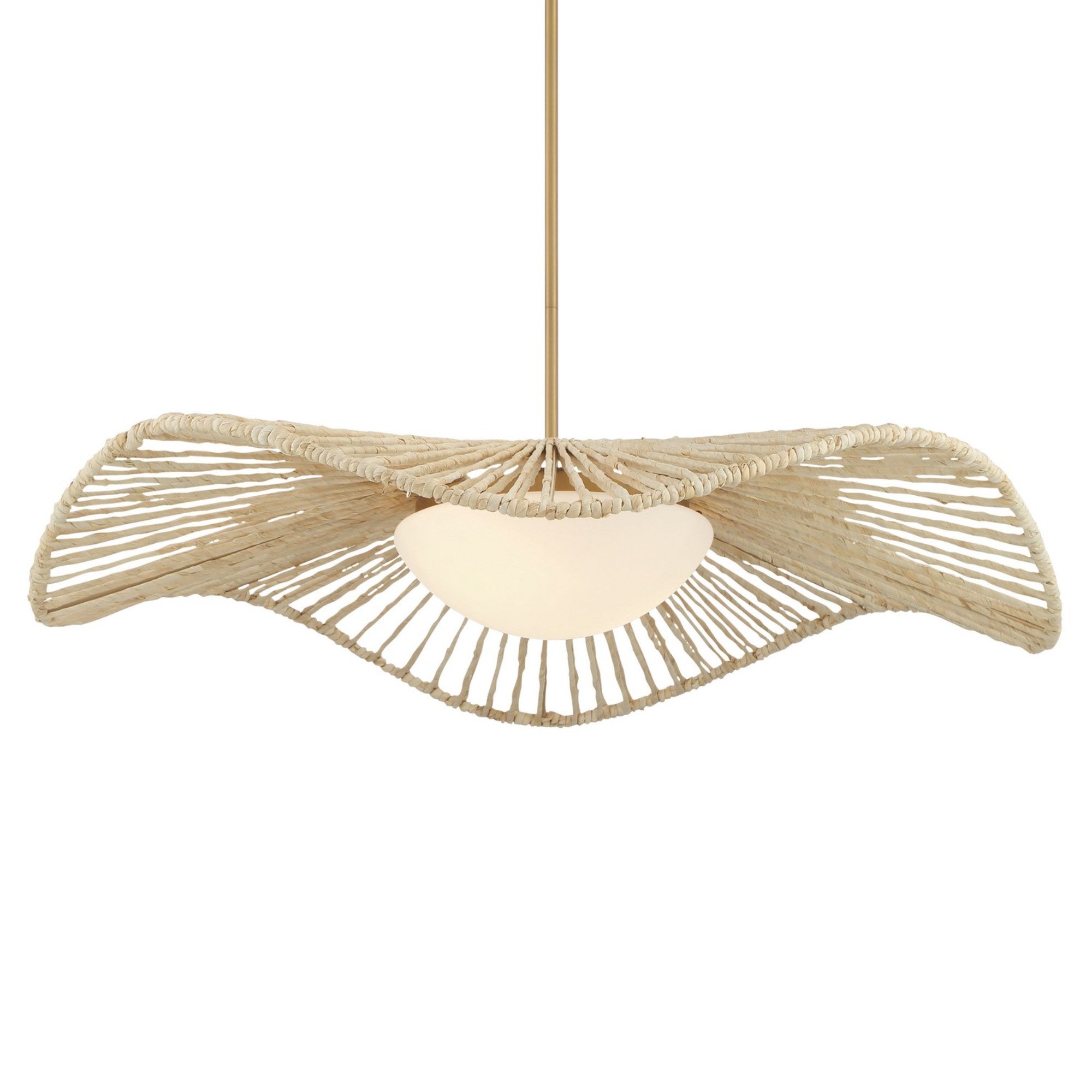 Longfield 36" 2-Light Pendant, Legacy Brass Finish - Bees Lighting