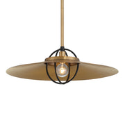Newburie 17" Pendant, Legacy Brass & Dark Matte Black Finish - Bees Lighting