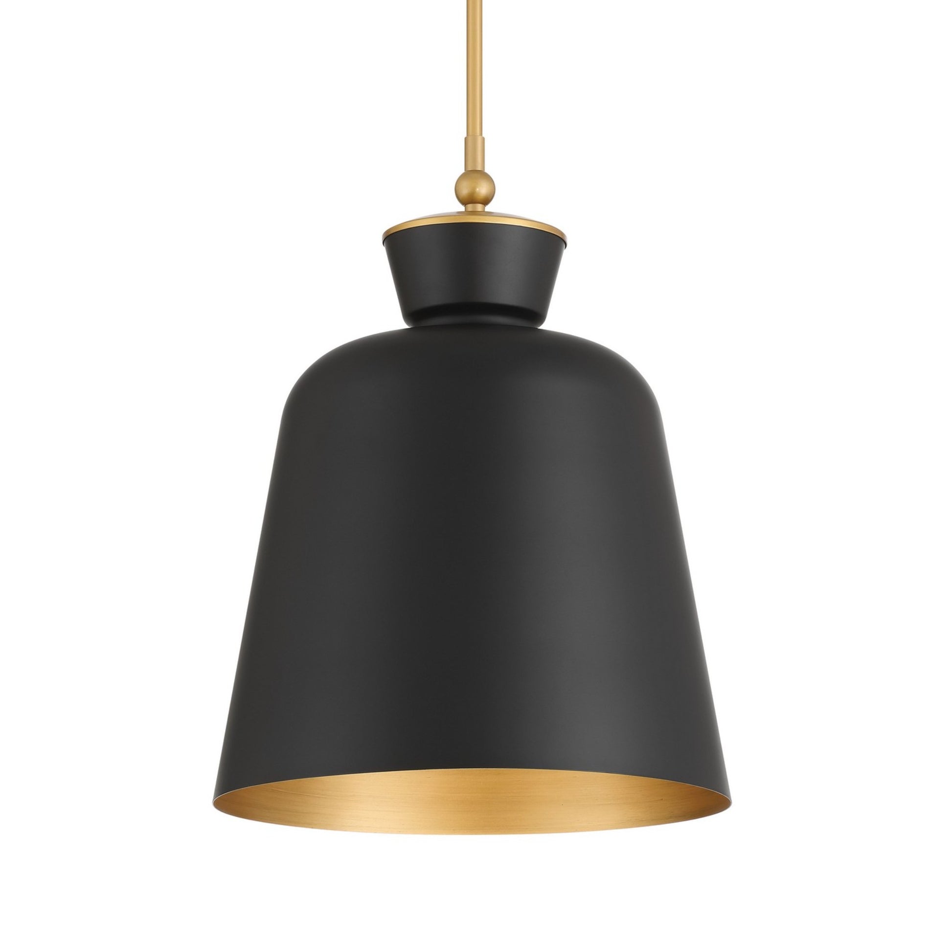 Holloway 20" Pendant, Legacy Brass & Dark Matte Black Finish - Bees Lighting