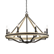 Sonoma 34" 8-Light Chandelier, Dark Bronze Finish - Bees Lighting