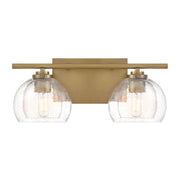 Glint 16" 2-Light Bath Vanity, Legacy Brass Finish - Bees Lighting
