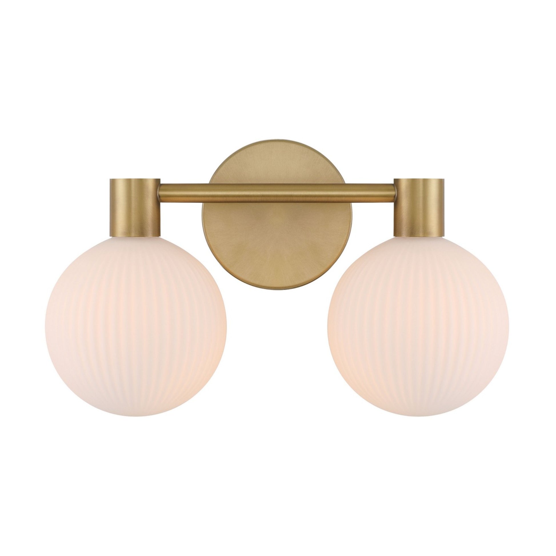 Fenton 15" 2-Light Bath Vanity, Legacy Brass Finish - Bees Lighting
