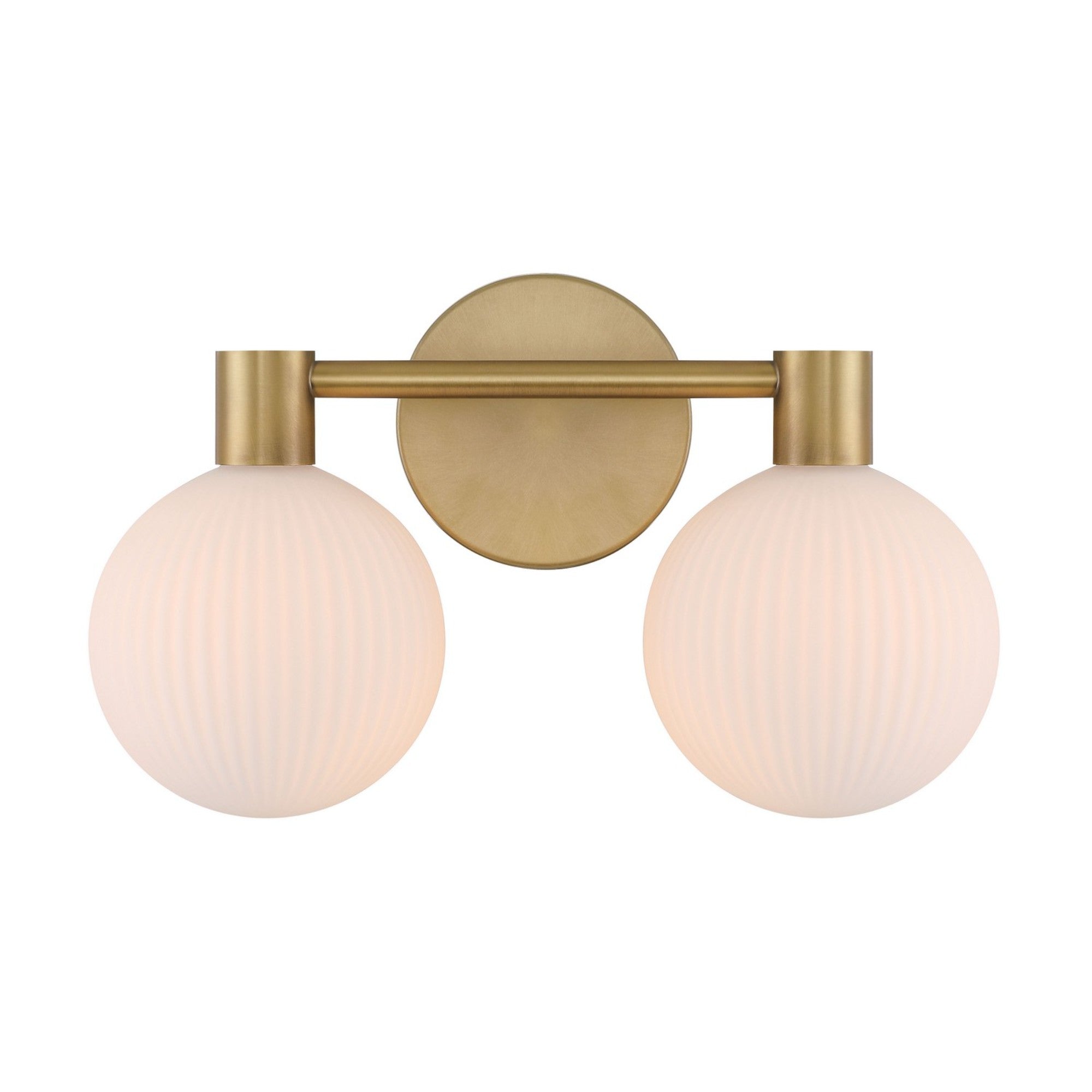Fenton 15" 2-Light Bath Vanity, Legacy Brass Finish - Bees Lighting