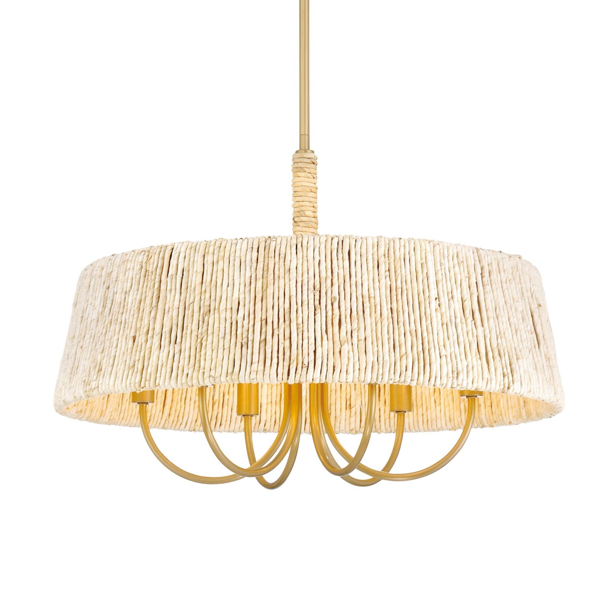Hellia 24" 6-Light Pendant, Legacy Brass Finish - Bees Lighting