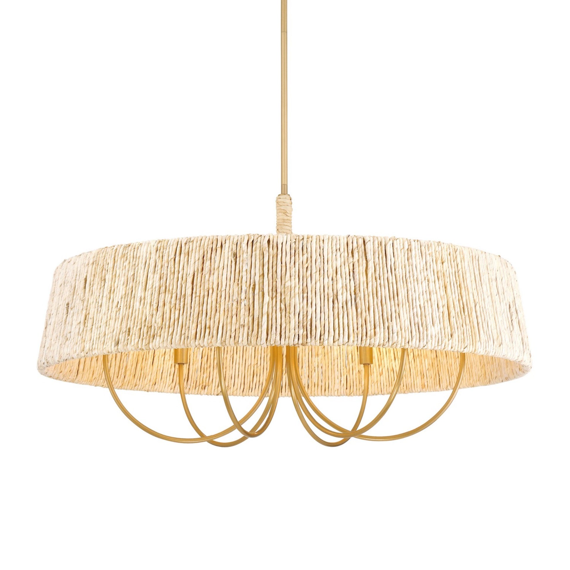 Hellia 36" 6-Light Pendant, Legacy Brass Finish - Bees Lighting