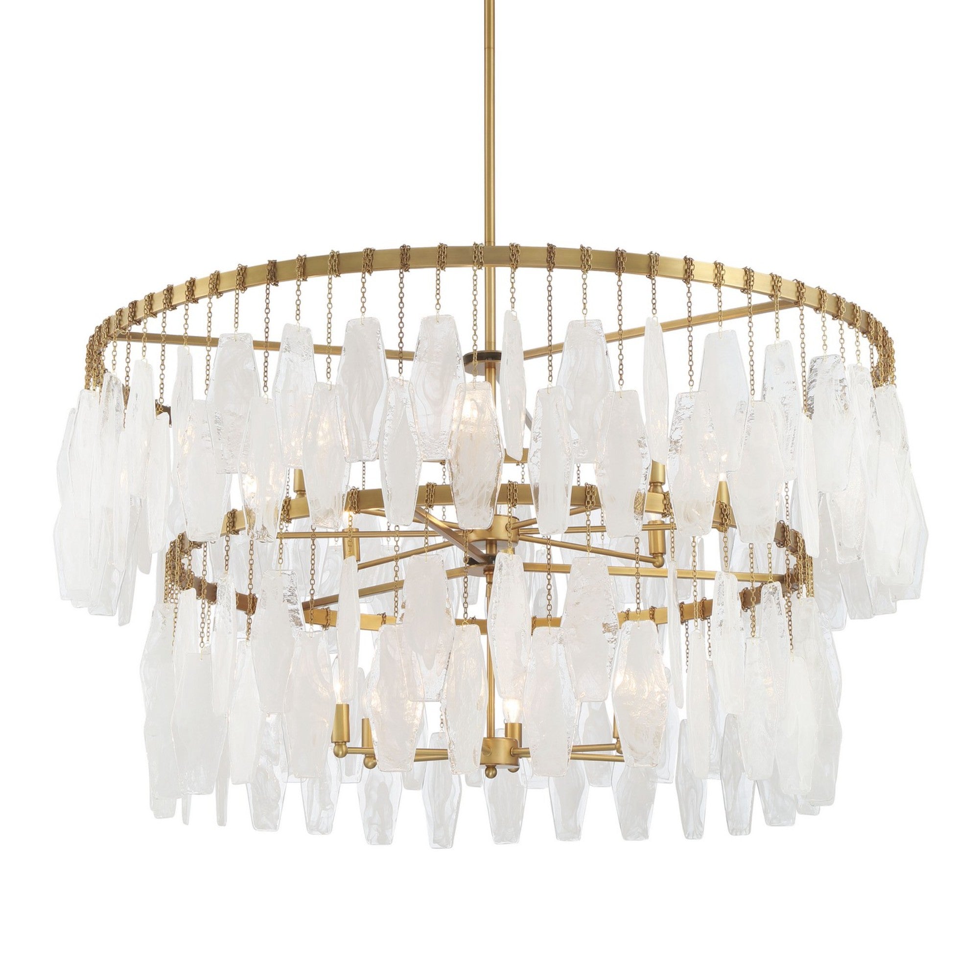 Willow 45" 14-Light Pendant, Legacy Brass Finish - Bees Lighting