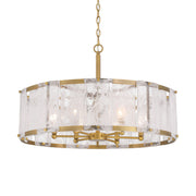 Veil 28" 6-Light Pendant, Legacy Brass Finish - Bees Lighting