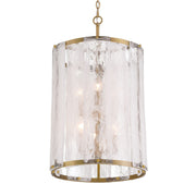 Veil 16" 6-Light Pendant, Legacy Brass Finish - Bees Lighting