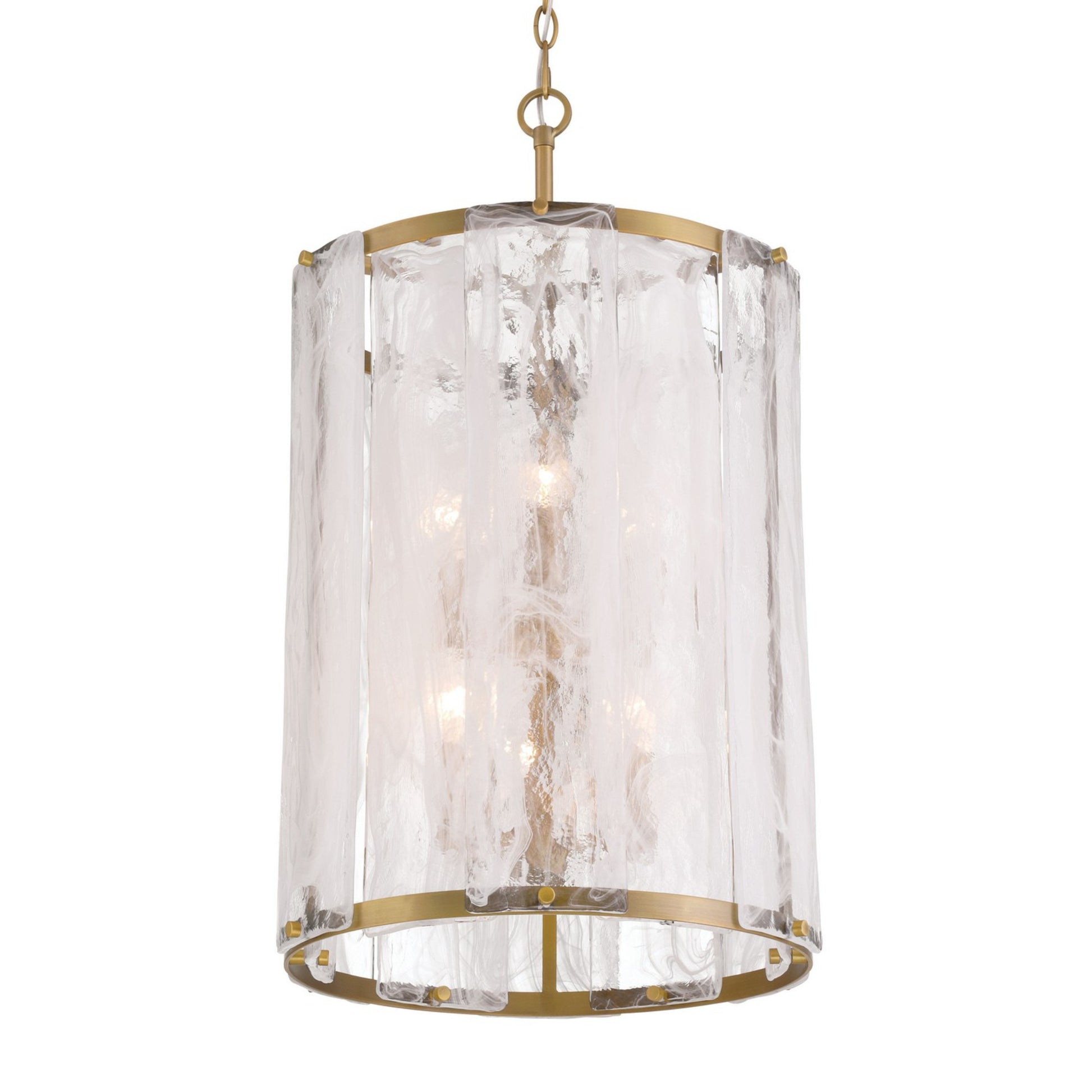 Veil 16" 6-Light Pendant, Legacy Brass Finish - Bees Lighting