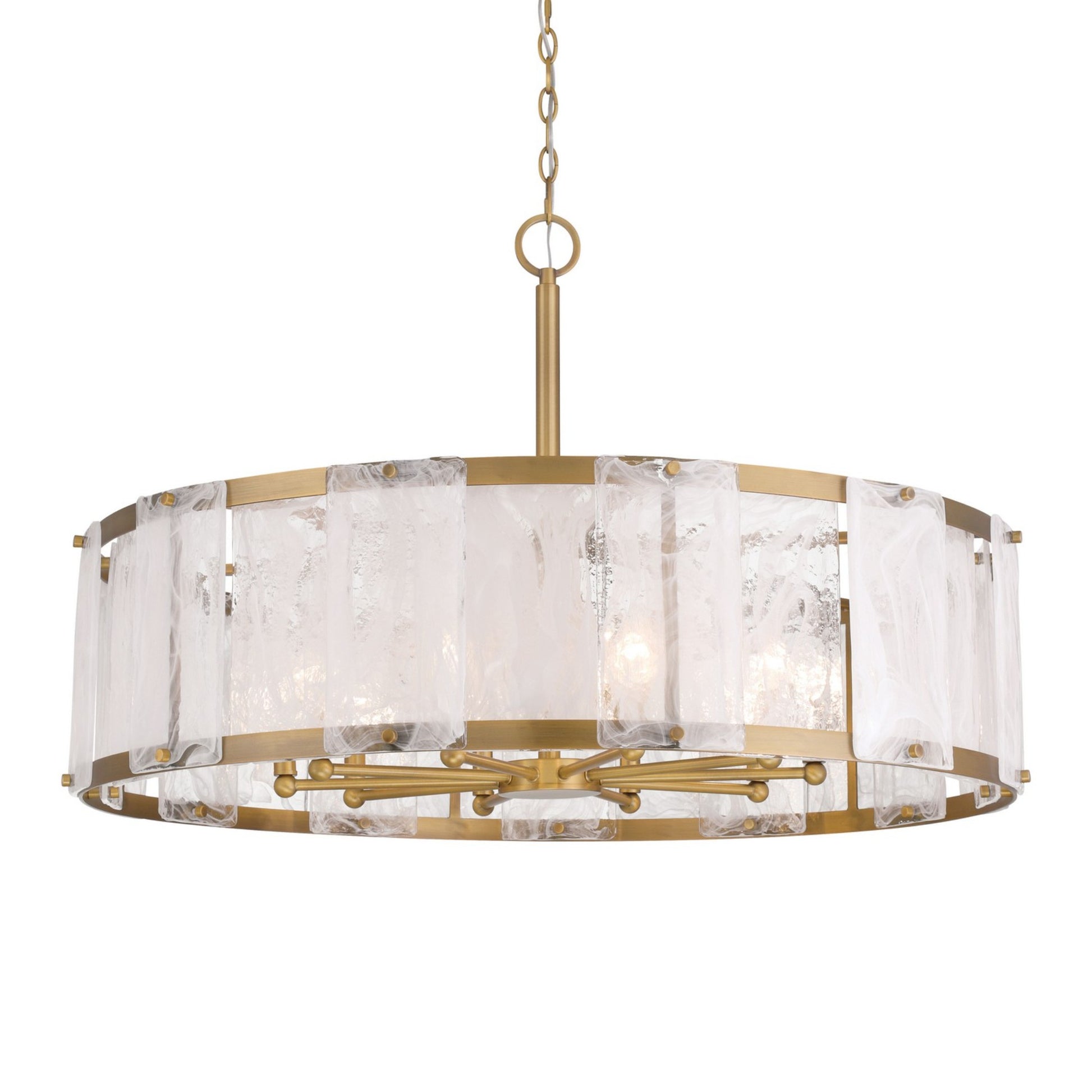 Veil 36" 10-Light Pendant, Legacy Brass Finish - Bees Lighting
