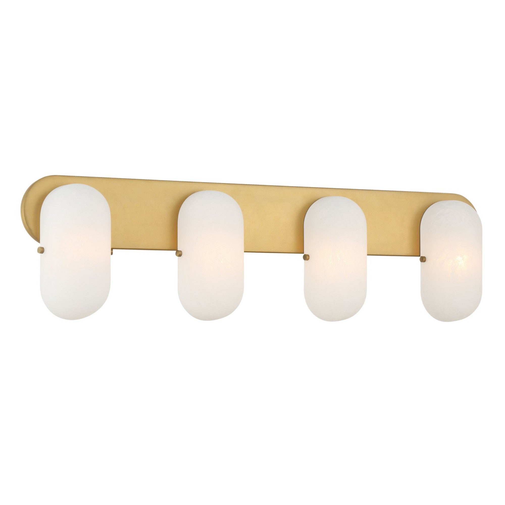 Heathcote 32" 4-Light Bath Vanity, Legacy Brass Finish - Bees Lighting