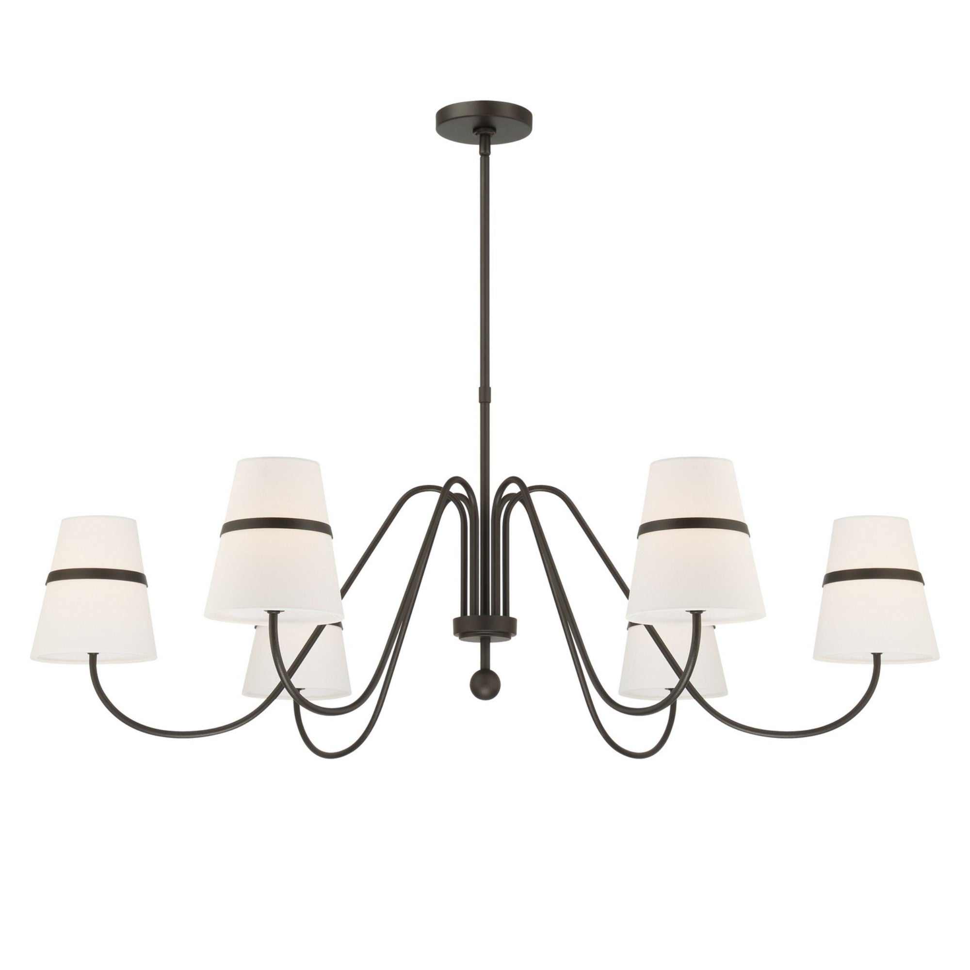 Althia 44" 6-Light Chandelier, Textured Dark Bronze Finish - Bees Lighting