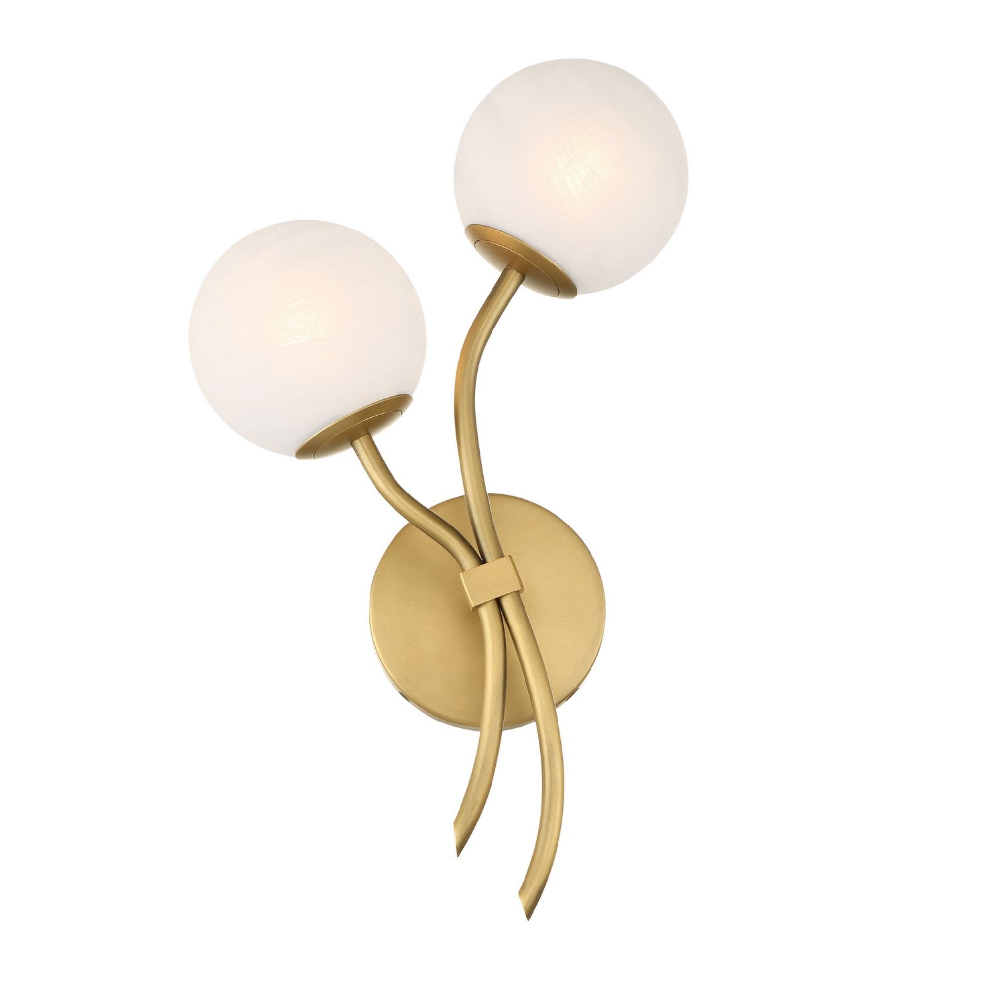 Curven 18" 2-Light Wall Sconce, Legacy Brass Finish - Bees Lighting