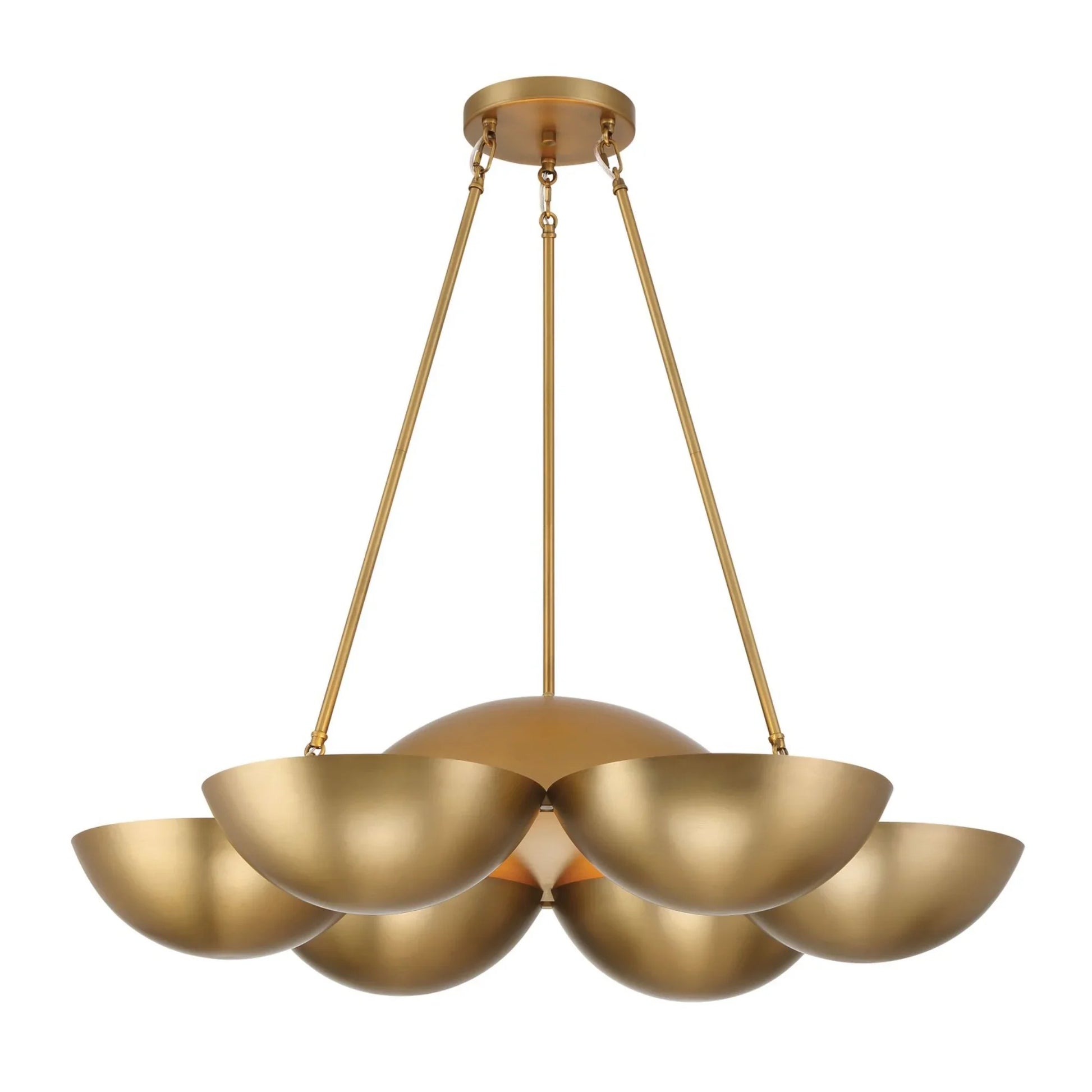 Ivy Lane 36" 6-Light Chandelier, Legacy Brass Finish - Bees Lighting