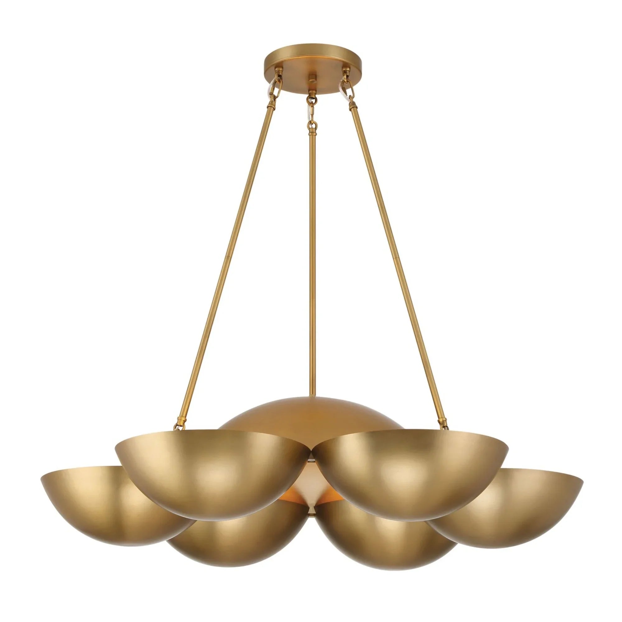 Ivy Lane 36" 6-Light Chandelier, Legacy Brass Finish - Bees Lighting