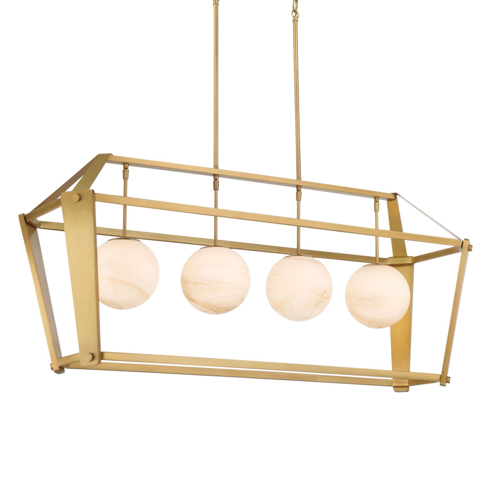Shimmer 48" 4-Light Island Light, Legacy Brass Finish - Bees Lighting