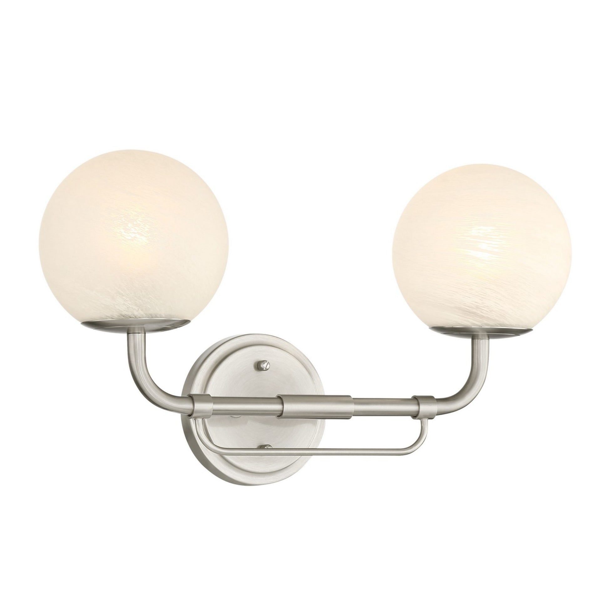 Whitehall 18" 2-Light Bath Vanity, Brushed Nickel Finish - Bees Lighting