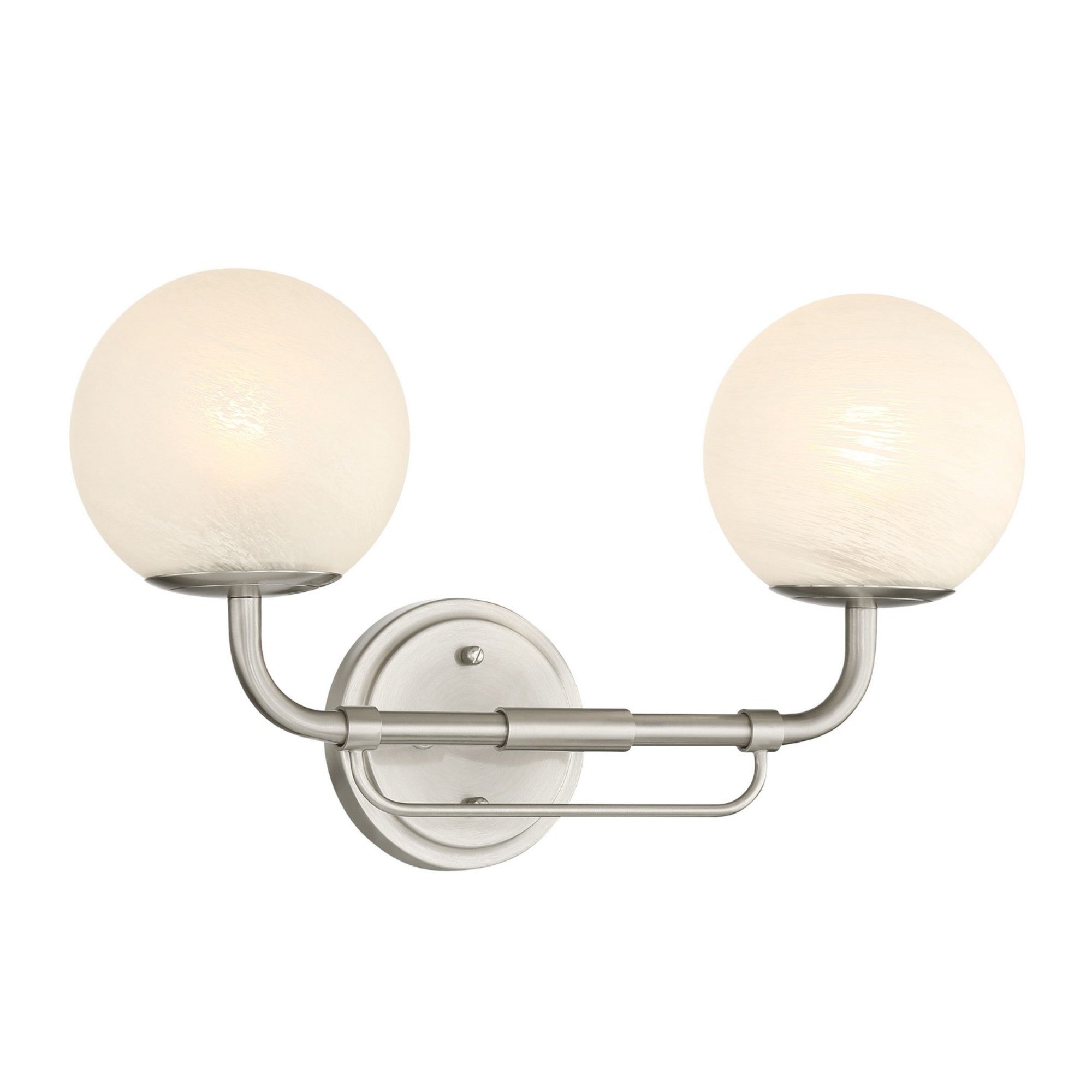 Whitehall 18" 2-Light Bath Vanity, Brushed Nickel Finish - Bees Lighting