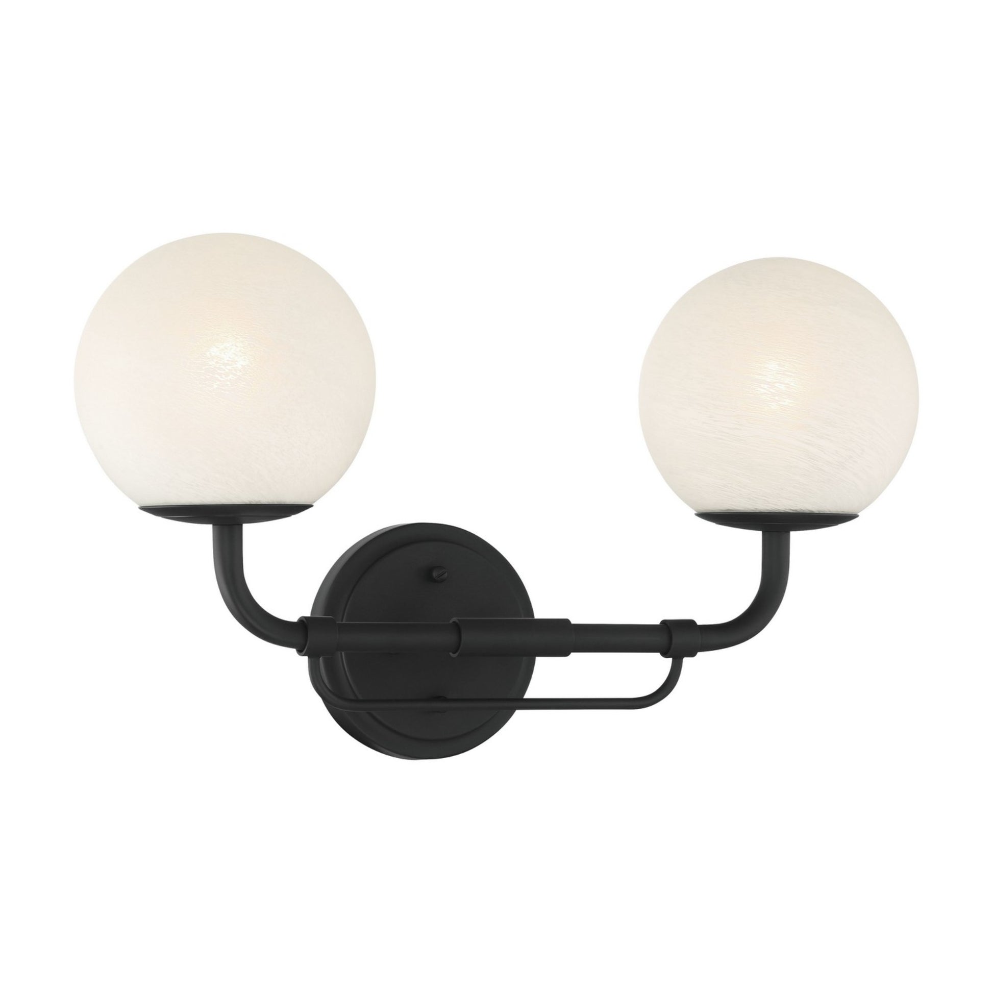 Whitehall 18" 2-Light Bath Vanity, Dark Matte Black Finish - Bees Lighting