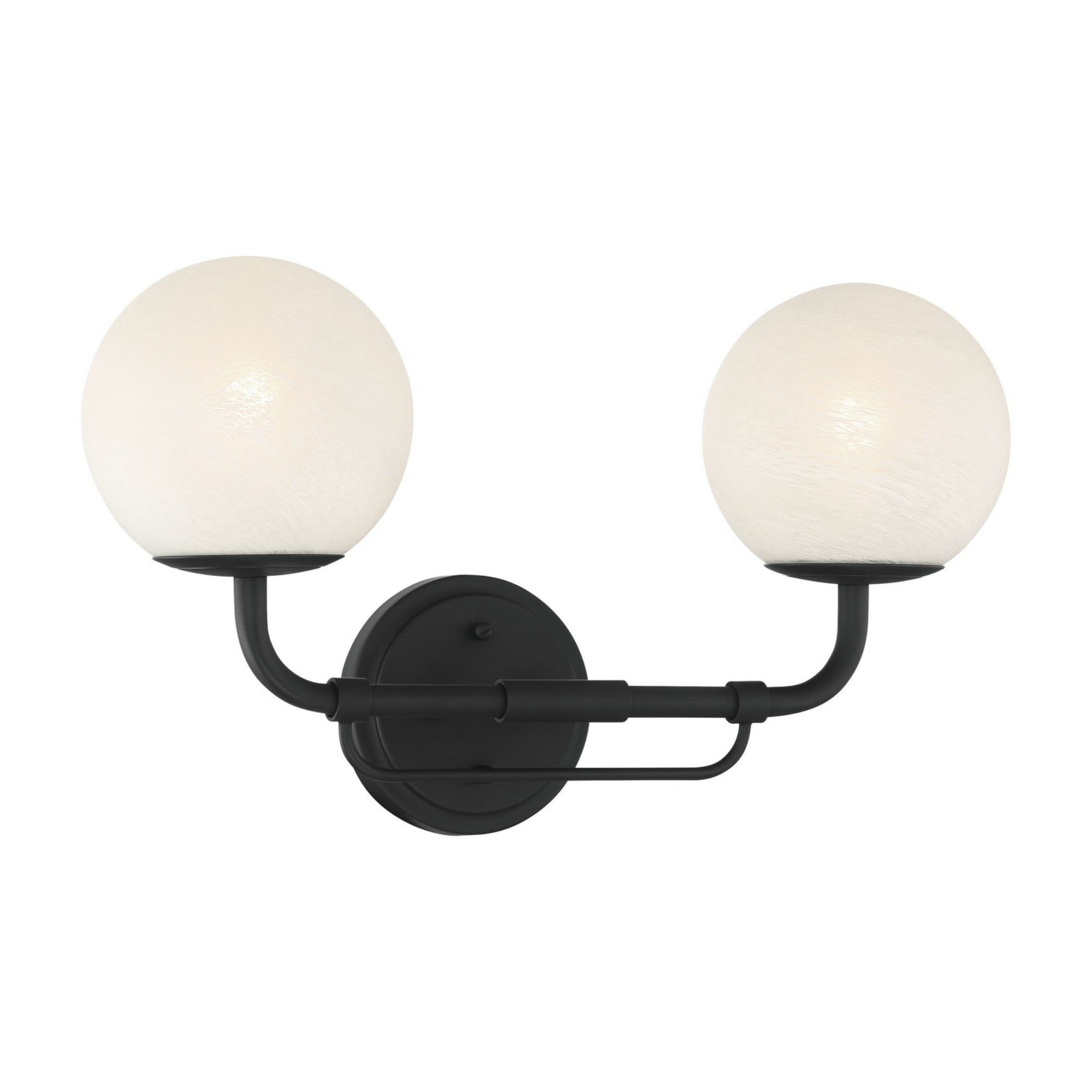 Whitehall 18" 2-Light Bath Vanity, Dark Matte Black Finish - Bees Lighting