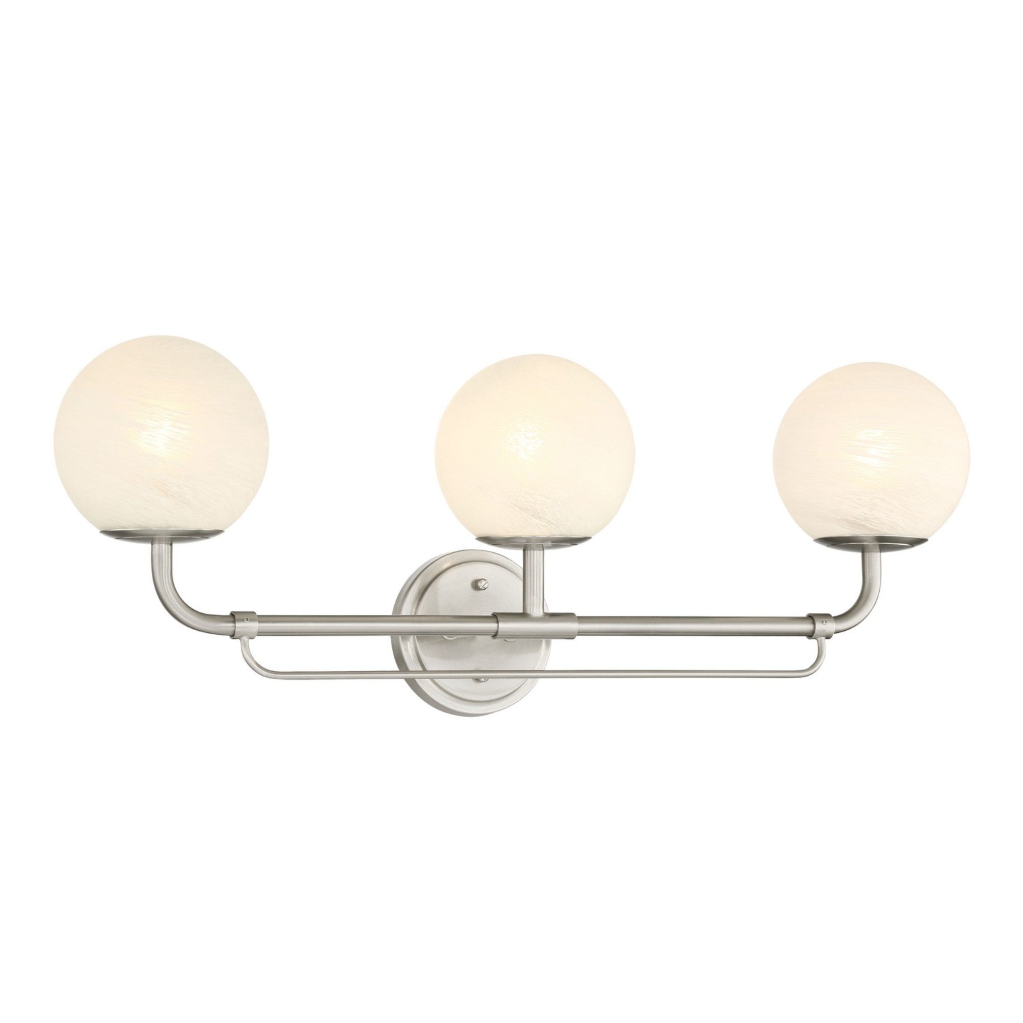 Whitehall 28" 3-Light Bath Vanity, Brushed Nickel Finish - Bees Lighting