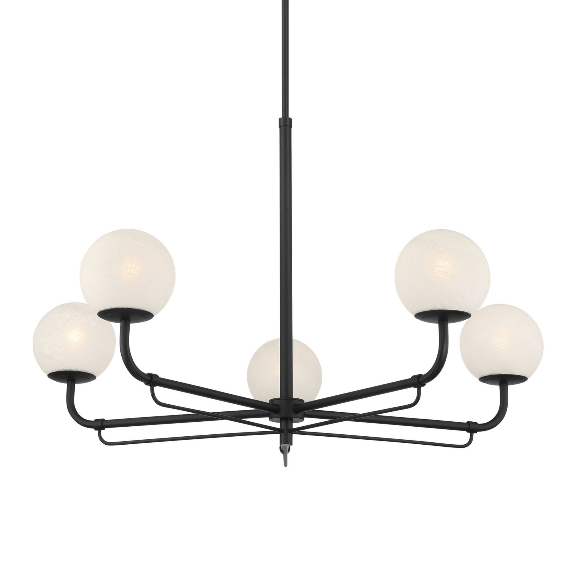 Whitehall 38" 5-Light Chandelier, Dark Matte Black Finish - Bees Lighting