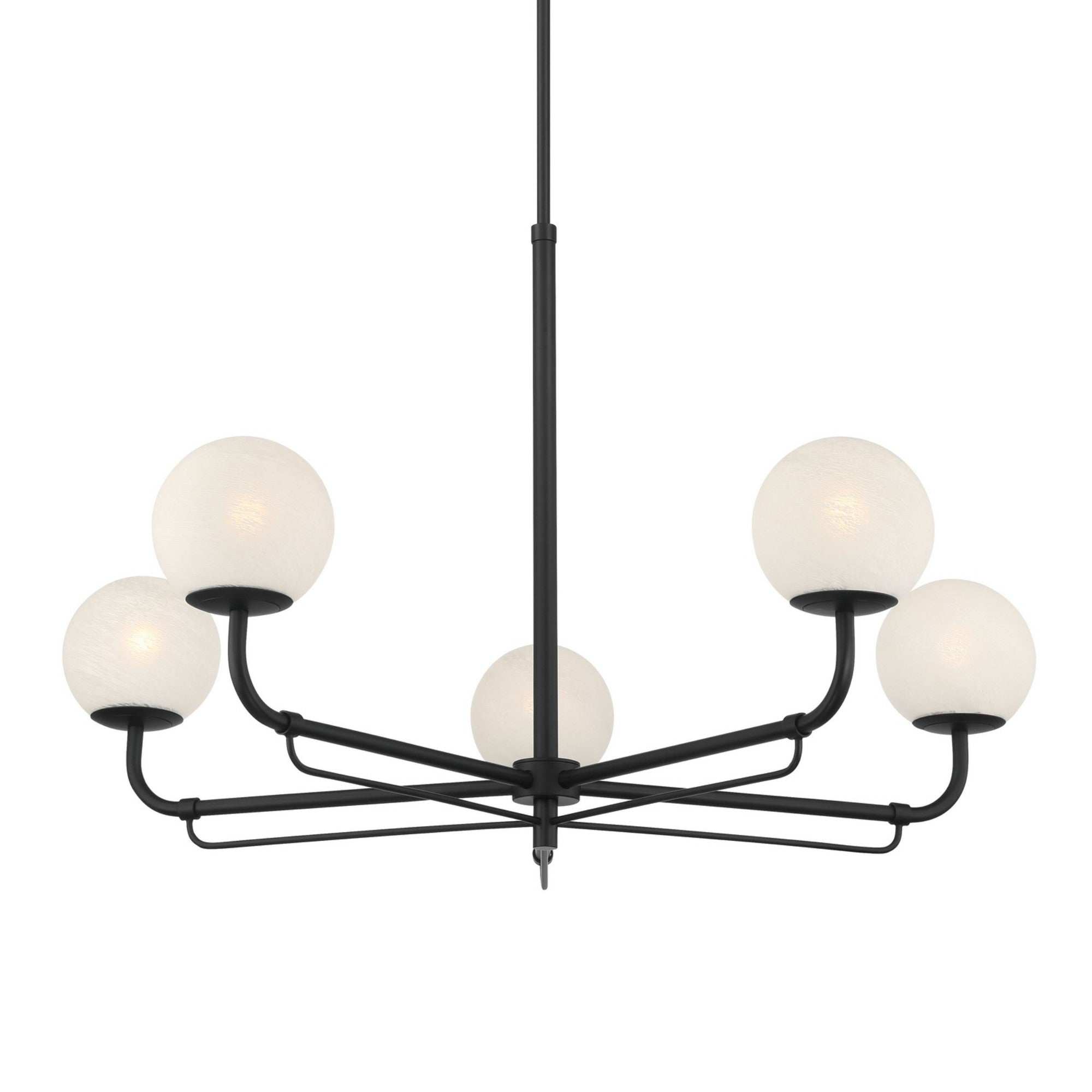 Whitehall 38" 5-Light Chandelier, Dark Matte Black Finish - Bees Lighting