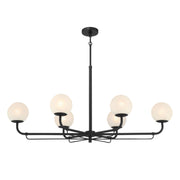 Whitehall 46" 6-Light Island Light, Dark Matte Black Finish - Bees Lighting