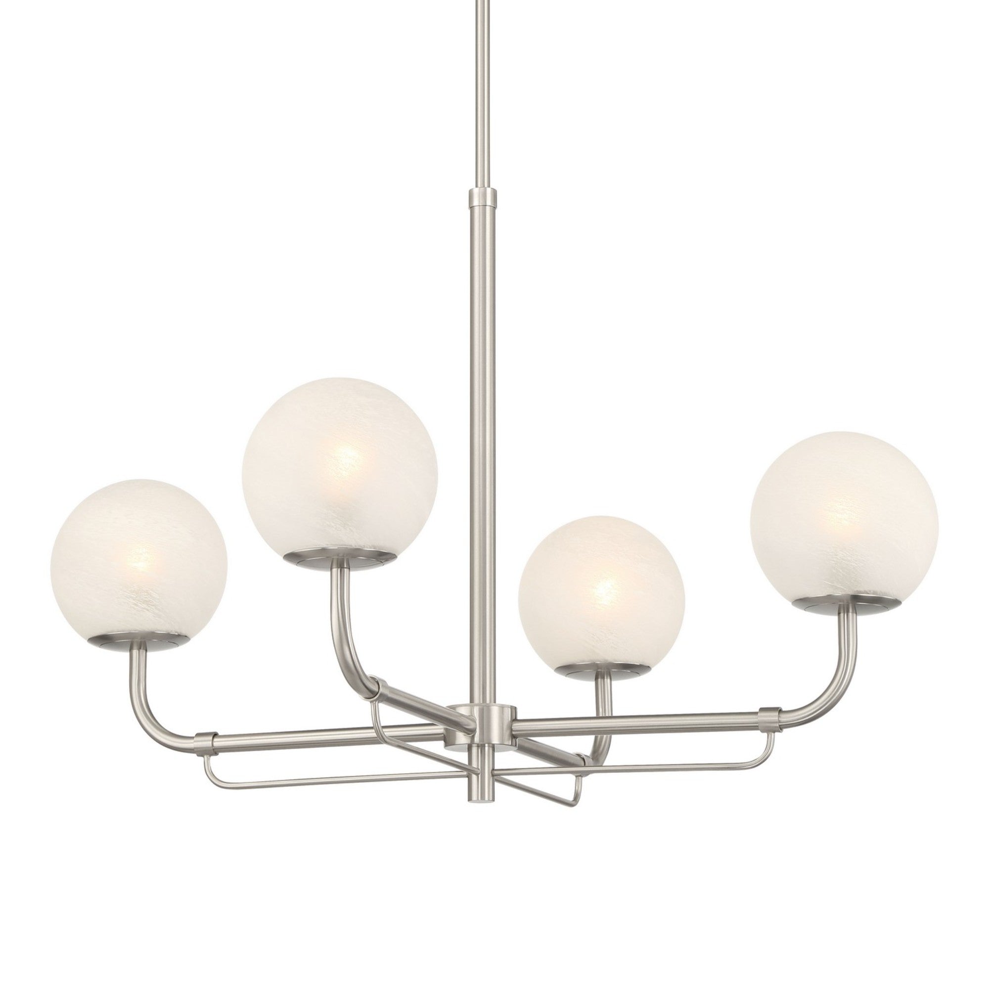 Whitehall 30" 4-Light Chandelier, Brushed Nickel Finish - Bees Lighting