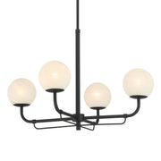 Whitehall 30" 4-Light Chandelier, Dark Matte Black Finish - Bees Lighting