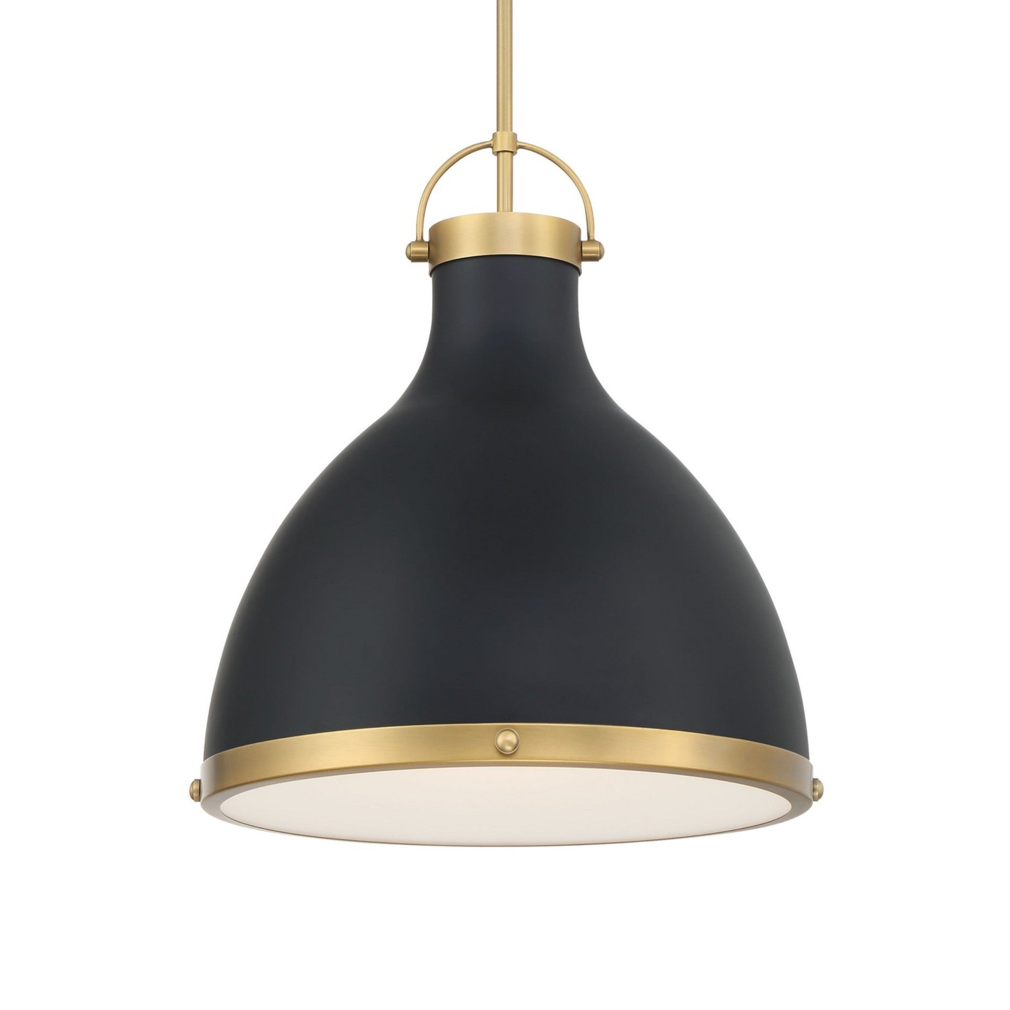 Lynk 17" Pendant, Legacy Brass & Matte Coal Finish - Bees Lighting