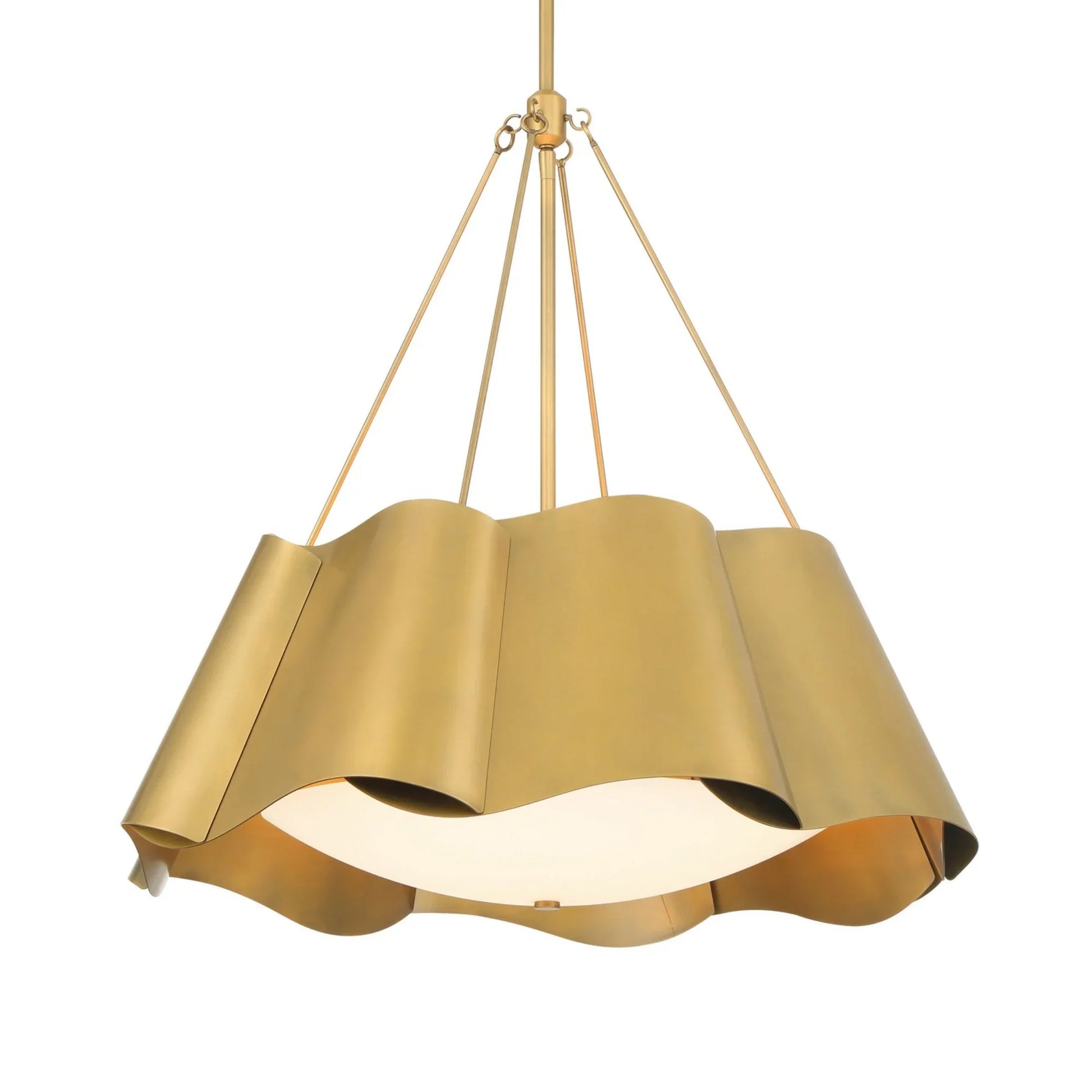 Waveform 26" 4-Light Pendant, Legacy Brass Finish - Bees Lighting