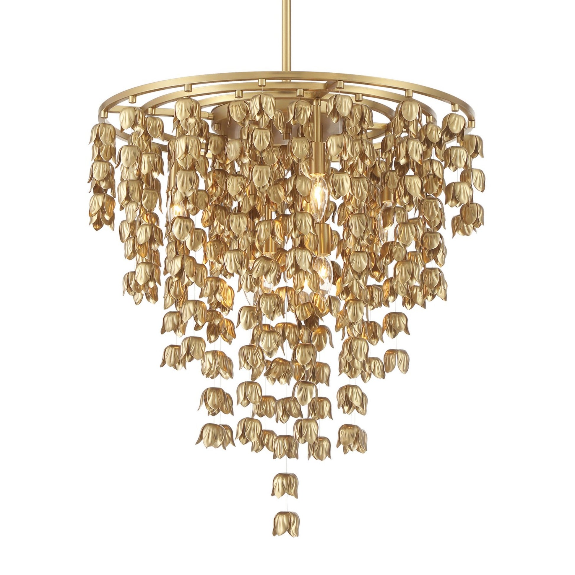 Ashgrove 26" 8-Light Pendant, Legacy Brass Finish - Bees Lighting