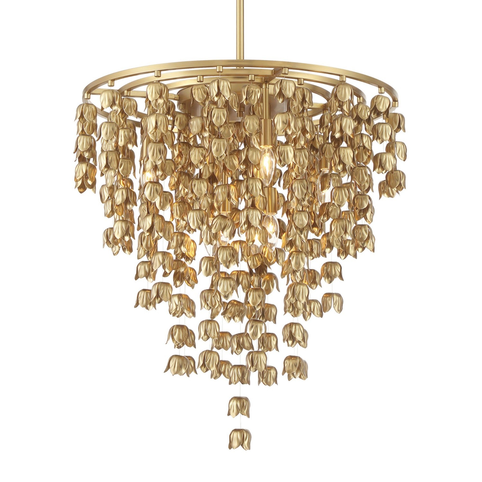 Ashgrove 26" 8-Light Pendant, Legacy Brass Finish - Bees Lighting
